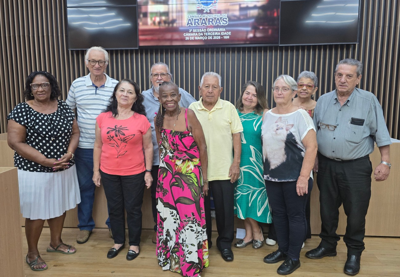 Vereadores da Terceira Idade se reúnem para 3ª Sessão Ordinária