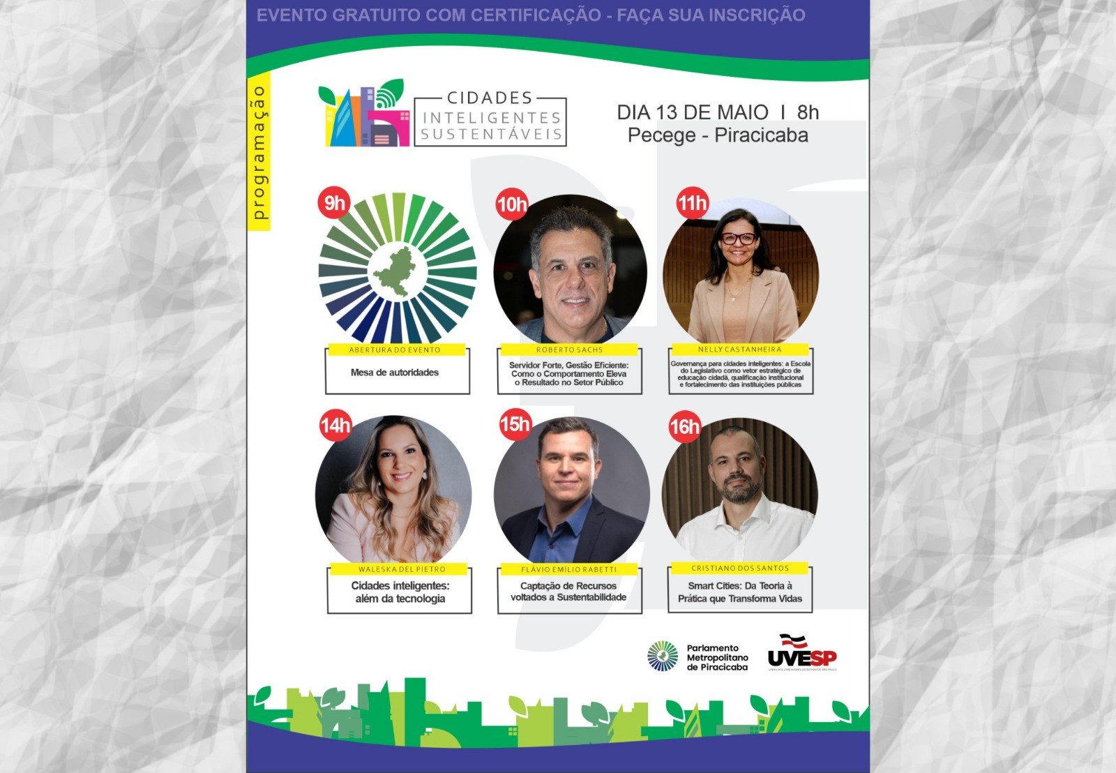 Evento do Parlamento Metropolitano de Piracicaba sobre ‘Cidades Inteligentes e Sustentáveis’ acontece em maio 